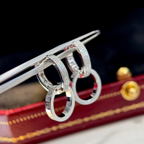 Toxse Love Double Hoop Diamond Earrings - Image 4