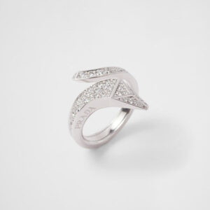 Toxse White Gold Eternal Snake Ring