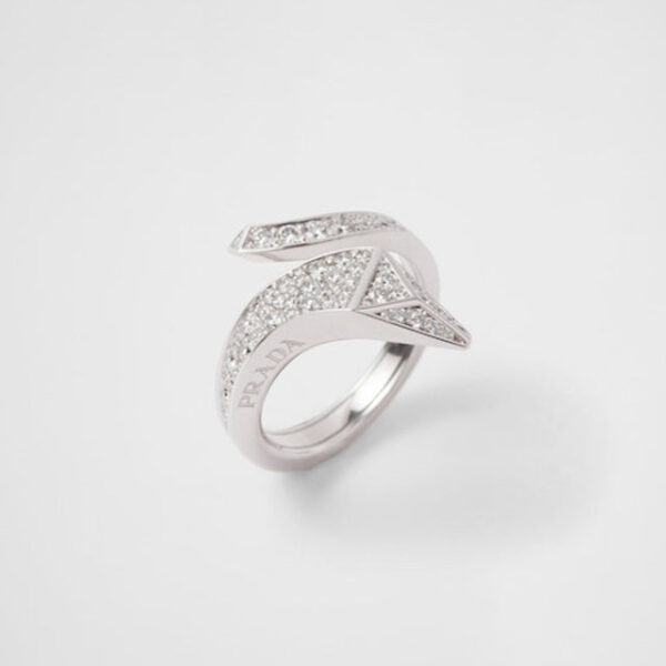 Toxse White Gold Eternal Snake Ring
