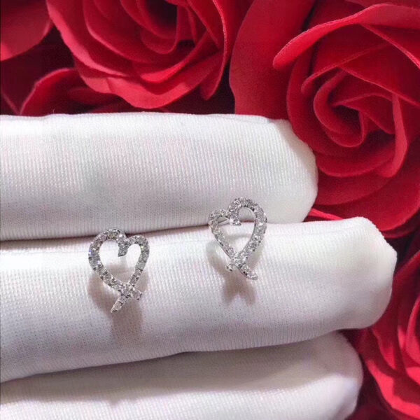 Toxse T Heart Diamond Earrings - Image 2