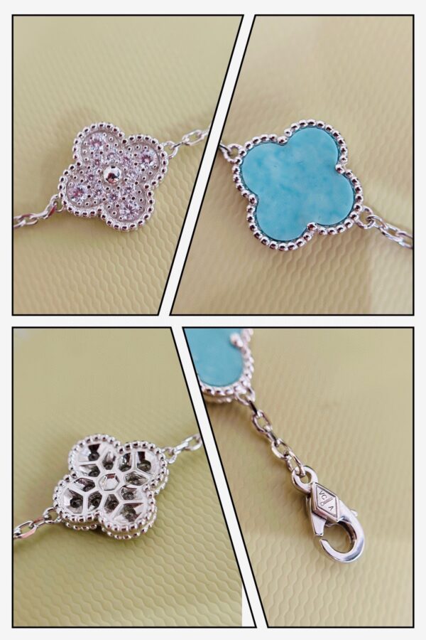 Toxse Vintage Alhambra Five Motifs Agate Bracelet - Image 6