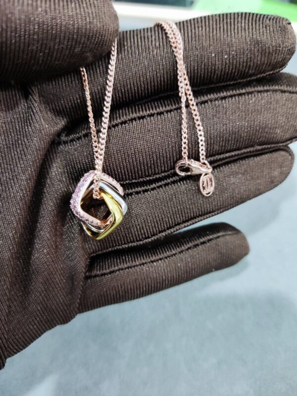 Toxse Trinity Pink Diamond Necklace - Image 5