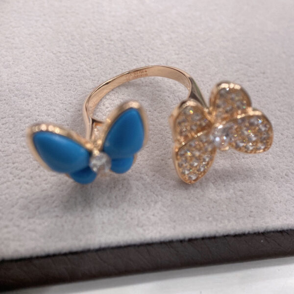Toxse Two Butterfly Between the Finger Turquoise Ring - Image 10