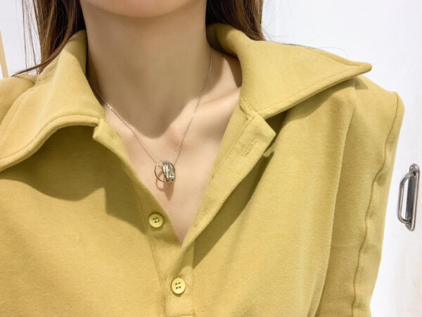 Toxse Trinity Plain Circle Necklace - Image 7