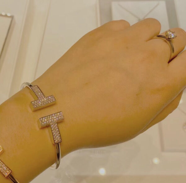 Toxse T Wide Diamond Wire Bracelet - Image 8