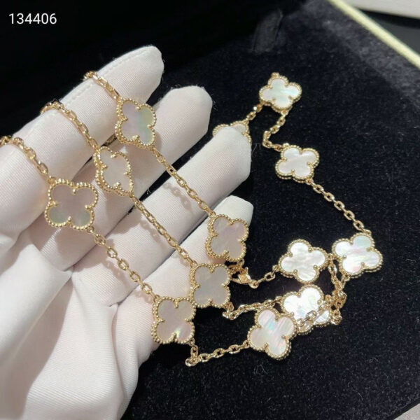 Toxse Pearl Vintage Alhambra 20 Motifs Long Necklace - Image 5