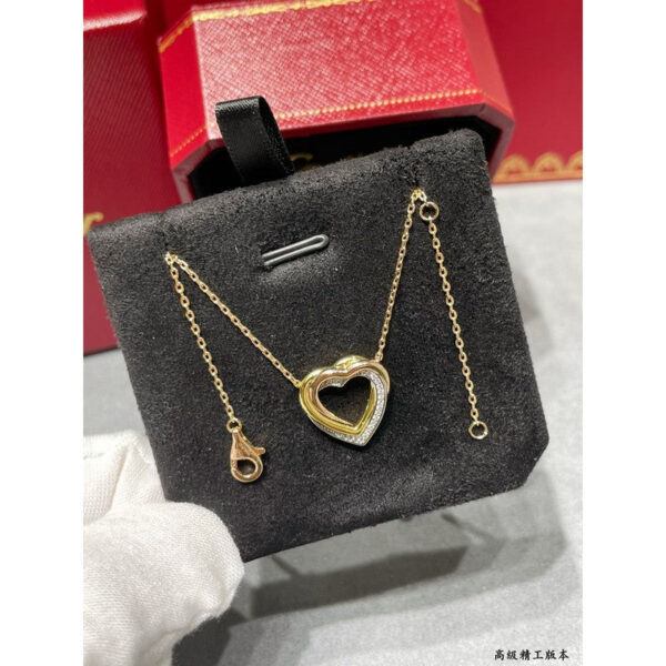 Toxse Trinity Heart Diamond Necklace - Image 11