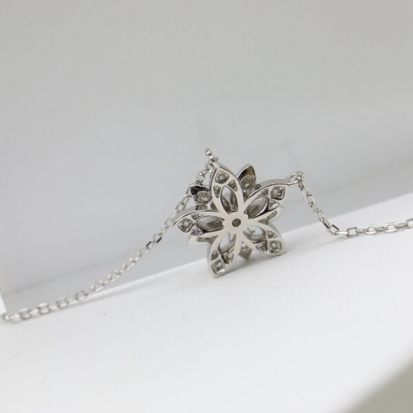 Toxse Lotus Openwork Pendant Necklace - Image 7