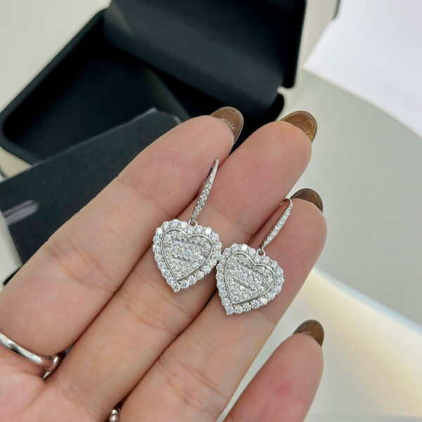 Toxse Diamond Heart Crystal Earrings - Image 4