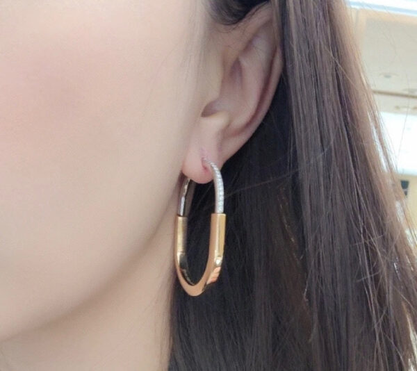 Toxse T Lock Diamond Earrings - Image 3