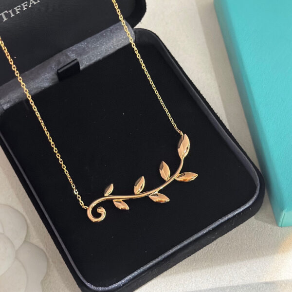Toxse Olive Leaf Vine Pendant Necklace - Image 6