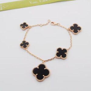 Toxse Magic Alhambra Five Black Motifs Bracelet