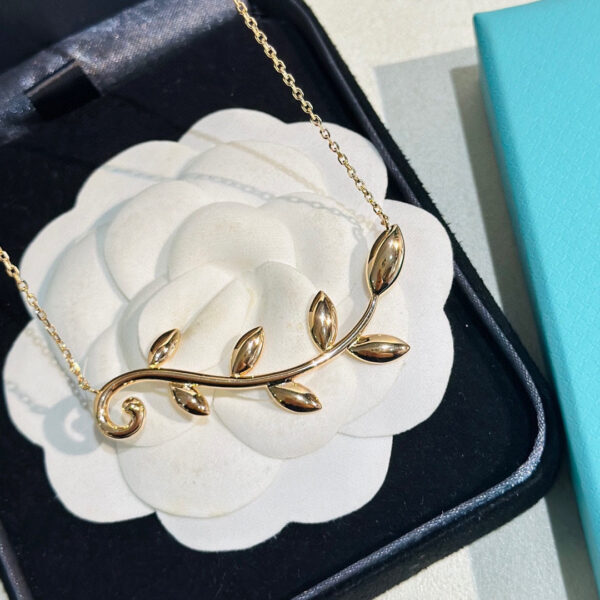 Toxse Olive Leaf Vine Pendant Necklace - Image 7