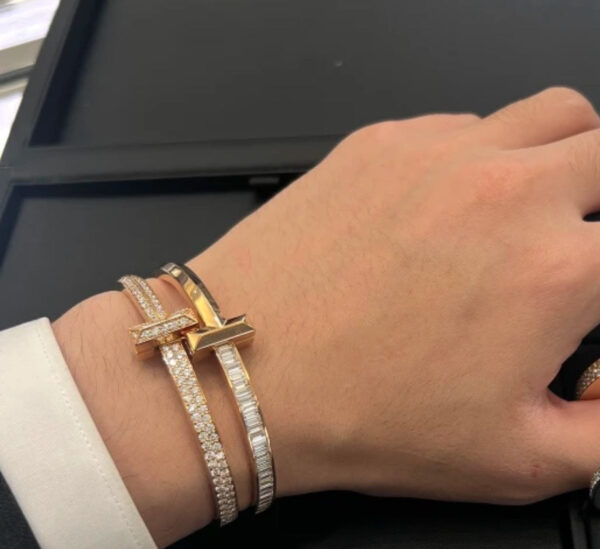 Toxse T1 Wide Diamond Hinged Bracelet - Image 5