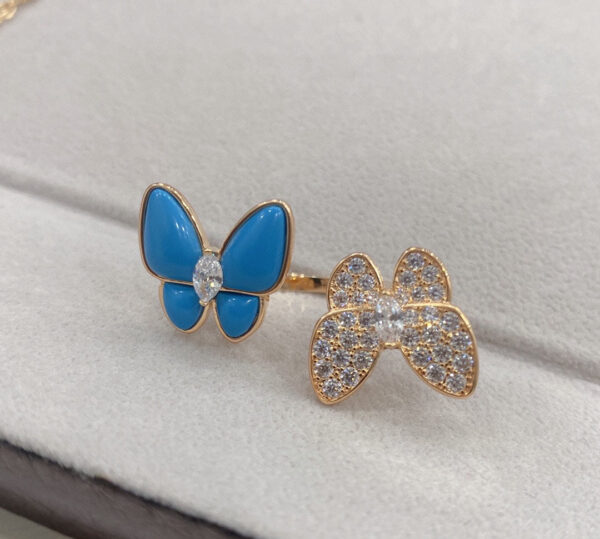 Toxse Two Butterfly Between the Finger Turquoise Ring - Image 11