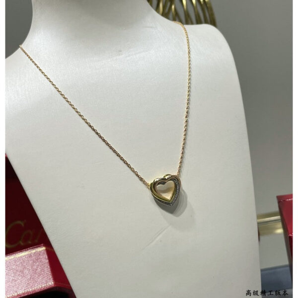 Toxse Trinity Heart Diamond Necklace - Image 5