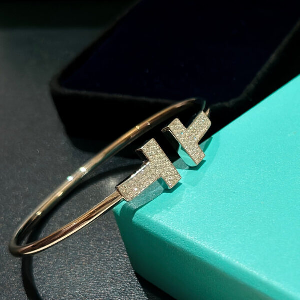 Toxse T Wide Diamond Wire Bracelet - Image 9
