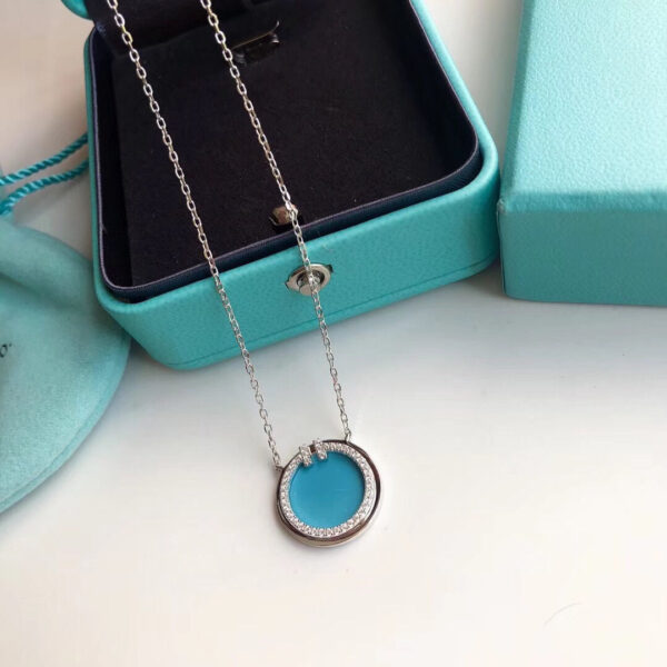 Toxse Diamond & Turquoise Circle Pendant - Image 6