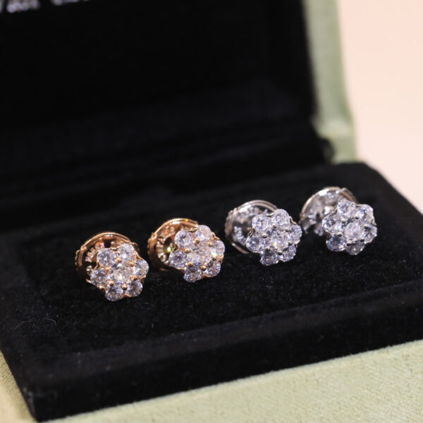 Toxse Flower Crystal Earrings - Image 8