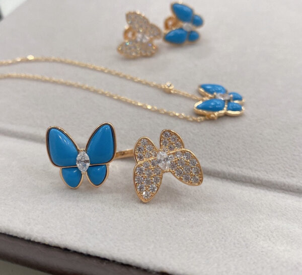 Toxse Two Butterfly Between the Finger Turquoise Ring - Image 12