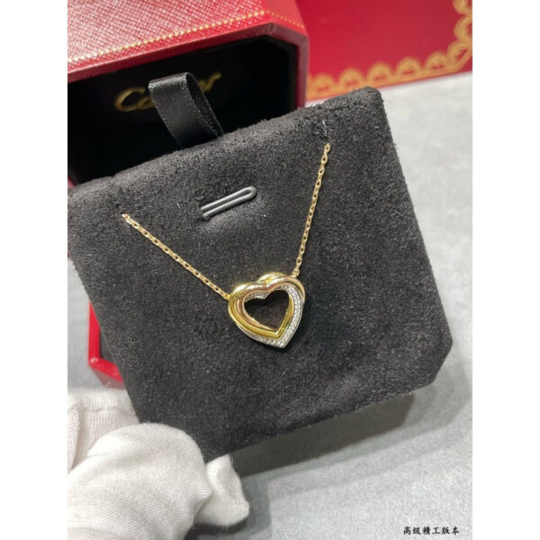 Toxse Trinity Heart Diamond Necklace - Image 6