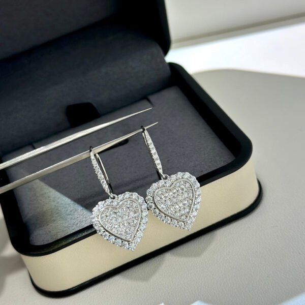 Toxse Diamond Heart Crystal Earrings - Image 9
