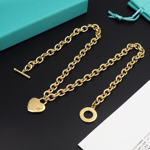 Toxse Tag Chain Heart Necklace - Image 3