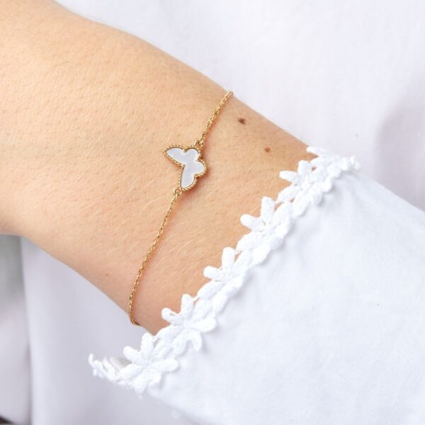 Toxse Butterfly White Mop Gold Bracelet - Image 7