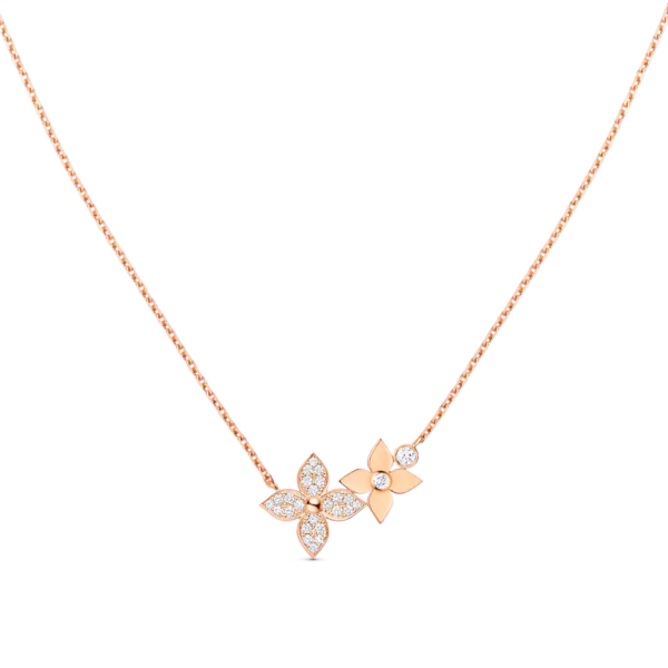Toxse Star Blossom Necklace Pink Gold Diamonds