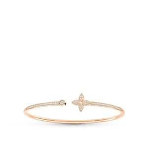 Toxse  Idylle Pink Gold Open Bracelet Diamond Paved