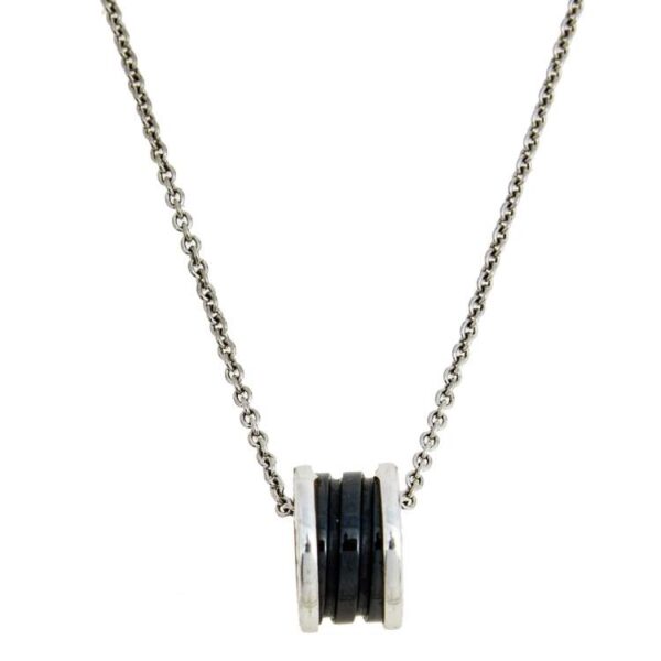 Toxse Zero 1 Black Ceramic Silver Necklace