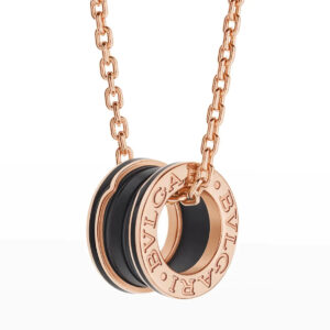 Toxse Zero 1 Black Ceramic Pink Gold Necklace