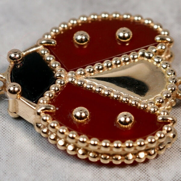 Toxse Lucky Spring Open Wings Bug Pink Gold Bracelet - Image 9