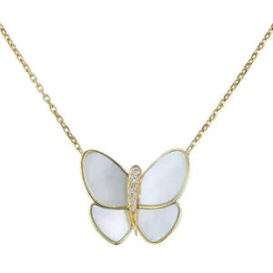 Toxse Butterfly Gold Mop Diamond Necklace