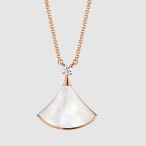 Toxse Dream Necklace White Mop Pink Gold 1 Diamond