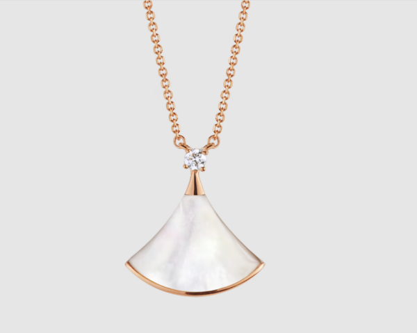 Toxse Dream Necklace White Mop Pink Gold 1 Diamond