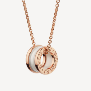 Toxse Zero 1 White Ceramic Pink Gold Necklace