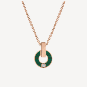 Toxse Gari Necklace Pink Gold Malachite
