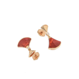 Toxse Dream Carnelian Pink Gold Earrings