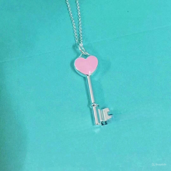 Toxse T - Jewelry Heart Key Pendant Silver Necklace - Image 6
