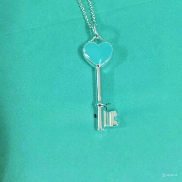 Toxse T - Jewelry Heart Key Pendant Silver Necklace - Image 8