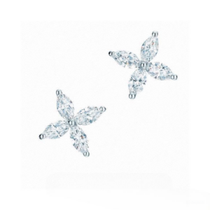 Toxse T - Jewelry Fleur De Lis Diamond Earrings
