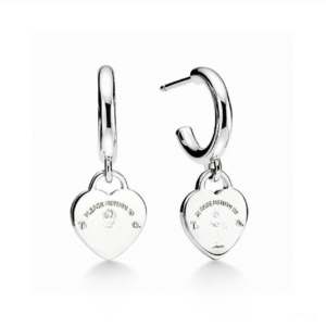 Toxse T - Jewelry Hoop Heart Diamond Earrings