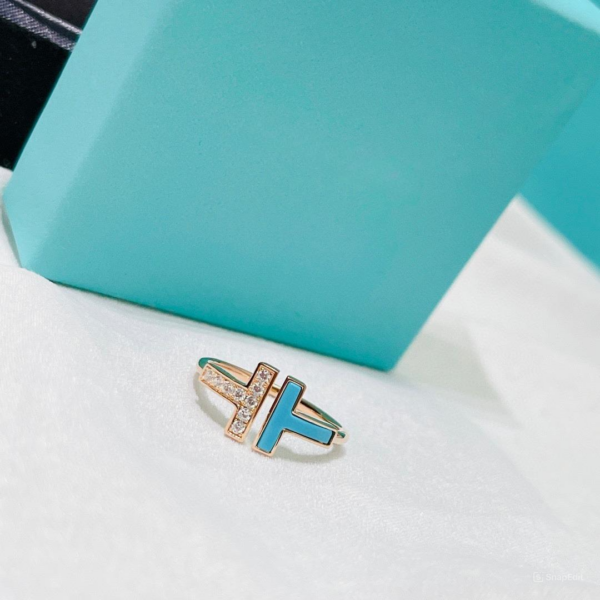 Toxse T - Jewelry Double T With Diamond Gold Ring - Image 3