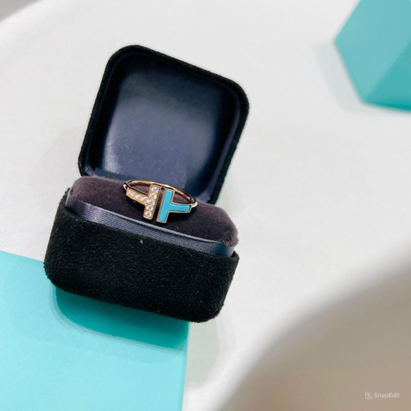 Toxse T - Jewelry Double T With Diamond Gold Ring - Image 7