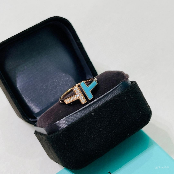 Toxse T - Jewelry Double T With Diamond Gold Ring - Image 8
