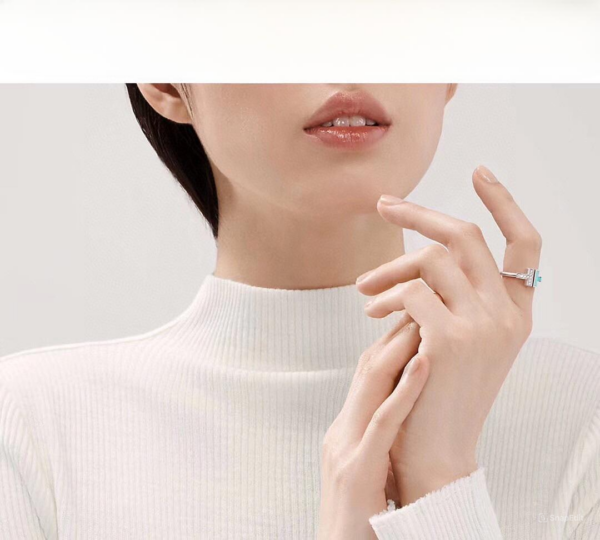 Toxse T - Jewelry Double T With Diamond Silver Ring - Image 4