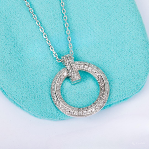 Toxse T - Jewelry T1 Circle Pendant Diamond Necklace - Image 5