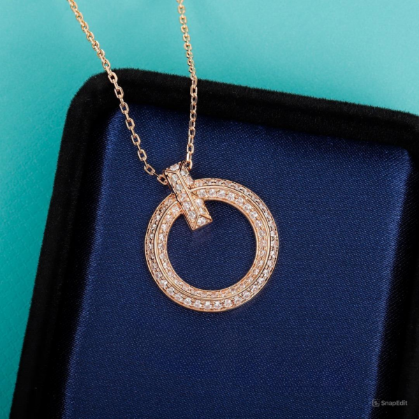 Toxse T - Jewelry T1 Circle Pendant Diamond Necklace - Image 4