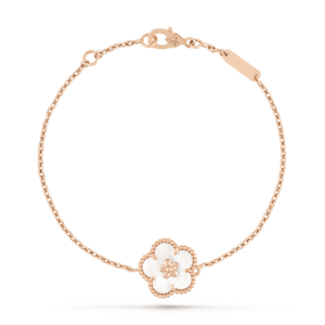 Toxse Lucky Spring White Blossom Pink Gold Bracelet